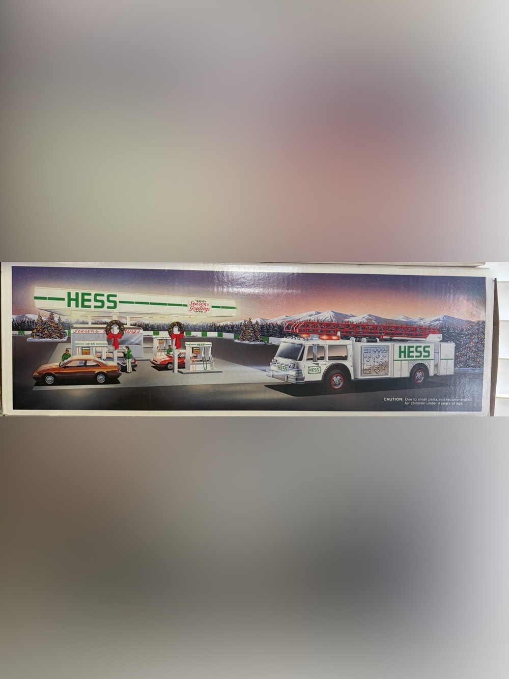 NIB Vintage 1989 Hess Toy Fire Truck Dual Sound Siren Holiday Collectible